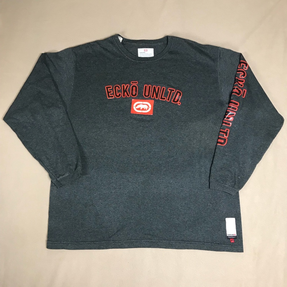 ECKO UNLTD Gray Long Sleeve Sweater Mens Size XL